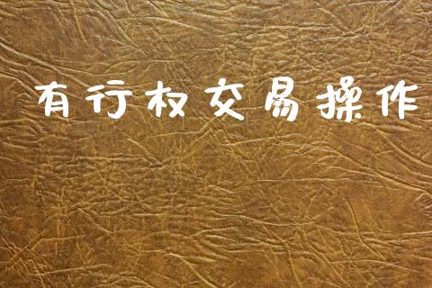 有行权交易操作_https://m.eyunqq.com_融资融券_第1张