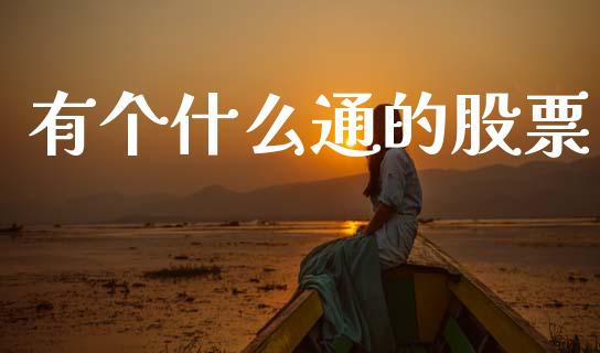 有个什么通的股票_https://m.eyunqq.com_基金交易_第1张