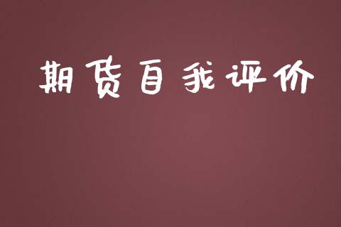 期货自我评价_https://m.eyunqq.com_基金交易_第1张