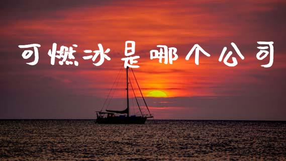 可燃冰是哪个公司_https://m.eyunqq.com_基金交易_第1张