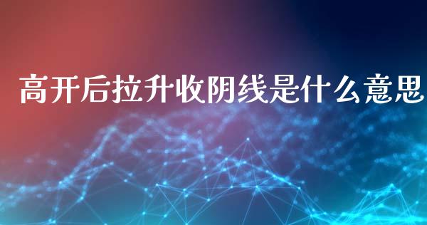 高开后拉升收阴线是什么意思_https://m.eyunqq.com_新股申购_第1张
