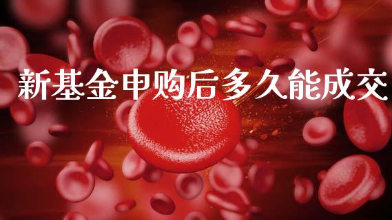 新基金申购后多久能成交_https://m.eyunqq.com_新股申购_第1张