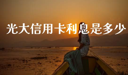 光大信用卡利息是多少_https://m.eyunqq.com_期货投资学习_第1张