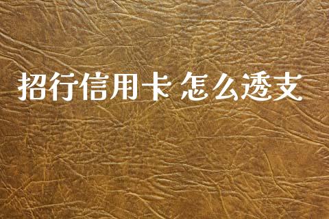 招行信用卡 怎么透支_https://m.eyunqq.com_新股申购_第1张