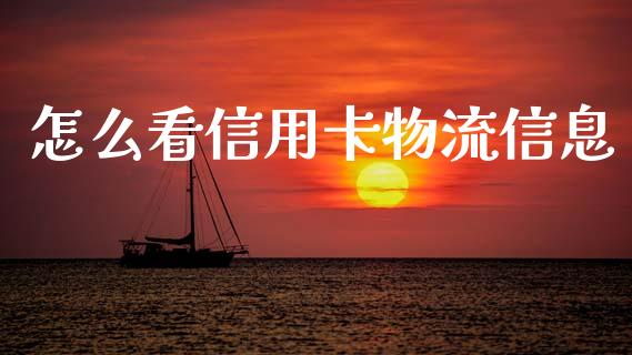 怎么看信用卡物流信息_https://m.eyunqq.com_融资融券_第1张