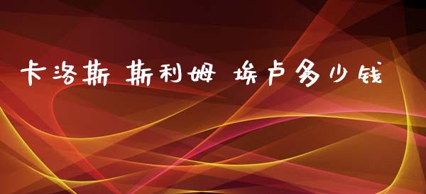 卡洛斯 斯利姆 埃卢多少钱_https://m.eyunqq.com_基金交易_第1张