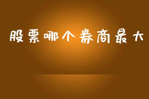股票哪个券商最大_https://m.eyunqq.com_融资融券_第1张