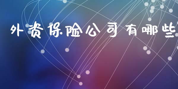 外资保险公司有哪些_https://m.eyunqq.com_融资融券_第1张