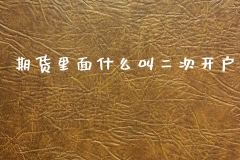 期货里面什么叫二次开户_https://m.eyunqq.com_基金交易_第1张