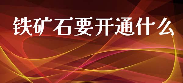 铁矿石要开通什么_https://m.eyunqq.com_新股申购_第1张