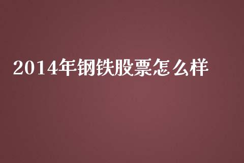 2014年钢铁股票怎么样_https://m.eyunqq.com_新股申购_第1张