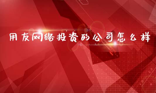 用友网络投资的公司怎么样_https://m.eyunqq.com_融资融券_第1张