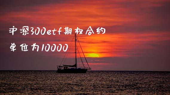 沪深300etf期权合约单位为10000_https://m.eyunqq.com_期货投资学习_第1张