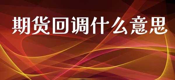 期货回调什么意思_https://m.eyunqq.com_新股申购_第1张