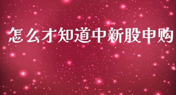 怎么才知道中新股申购_https://m.eyunqq.com_融资融券_第1张