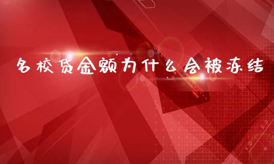 名校贷金额为什么会被冻结_https://m.eyunqq.com_基金交易_第1张
