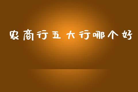 农商行五大行哪个好_https://m.eyunqq.com_新股申购_第1张