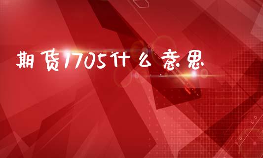 期货1705什么意思_https://m.eyunqq.com_新股申购_第1张