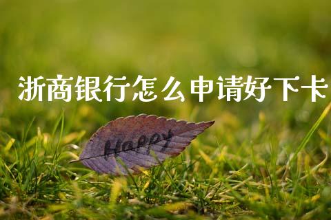浙商银行怎么申请好下卡_https://m.eyunqq.com_基金交易_第1张
