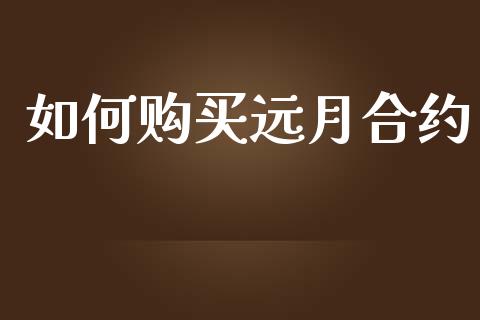 如何购买远月合约_https://m.eyunqq.com_基金交易_第1张