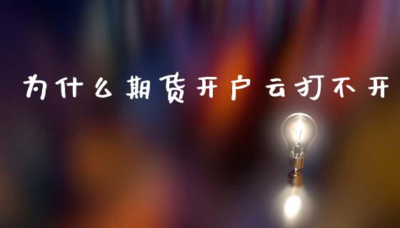 为什么期货开户云打不开_https://m.eyunqq.com_融资融券_第1张