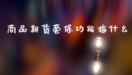 商品期货套保功能指什么_https://m.eyunqq.com_融资融券_第1张