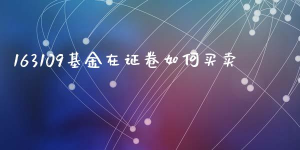 163109基金在证卷如何买卖_https://m.eyunqq.com_基金交易_第1张
