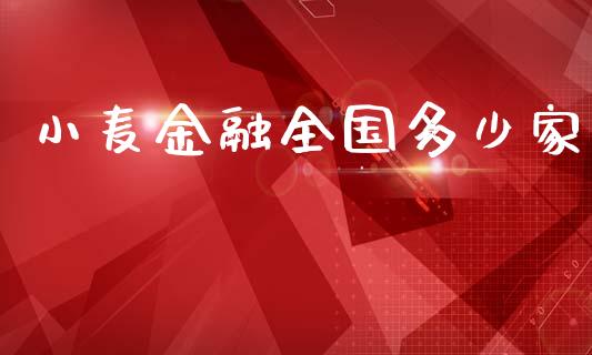 小麦金融全国多少家_https://m.eyunqq.com_期货投资学习_第1张