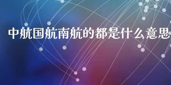 中航国航南航的都是什么意思_https://m.eyunqq.com_融资融券_第1张