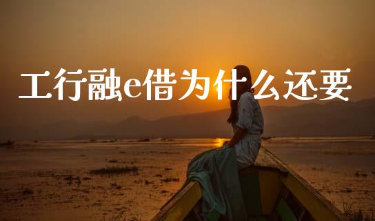 工行融e借为什么还要_https://m.eyunqq.com_基金交易_第1张
