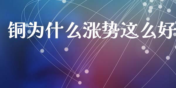 铜为什么涨势这么好_https://m.eyunqq.com_期货投资学习_第1张