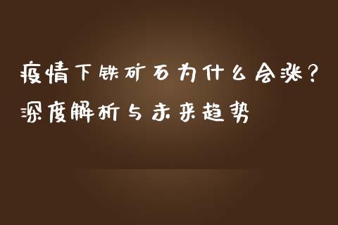 疫情下铁矿石为什么会涨？深度解析与未来趋势_https://m.eyunqq.com_基金交易_第1张