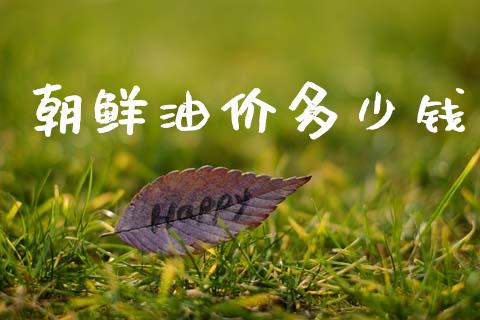 朝鲜油价多少钱_https://m.eyunqq.com_融资融券_第1张