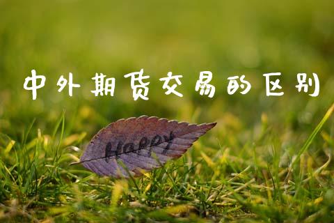 中外期货交易的区别_https://m.eyunqq.com_融资融券_第1张