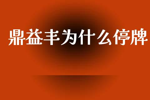 鼎益丰为什么停牌_https://m.eyunqq.com_期货投资学习_第1张