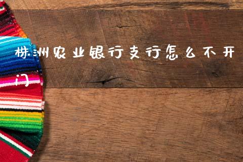 株洲农业银行支行怎么不开门_https://m.eyunqq.com_基金交易_第1张