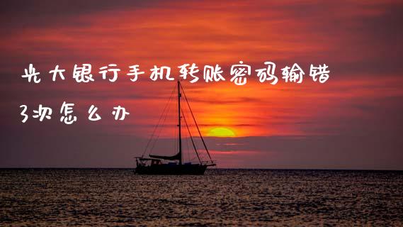 光大银行手机转账密码输错3次怎么办_https://m.eyunqq.com_融资融券_第1张