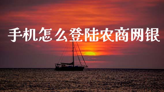 手机怎么登陆农商网银_https://m.eyunqq.com_期货投资学习_第1张