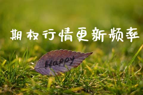 期权行情更新频率_https://m.eyunqq.com_期货投资学习_第1张