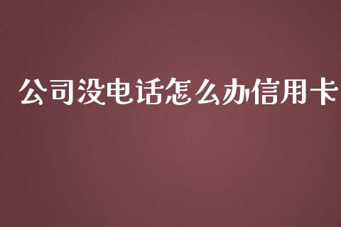 公司没电话怎么办信用卡_https://m.eyunqq.com_基金交易_第1张
