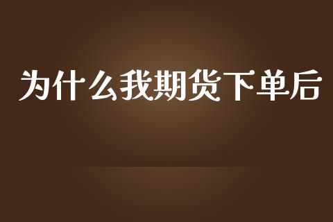 为什么我期货下单后_https://m.eyunqq.com_新股申购_第1张