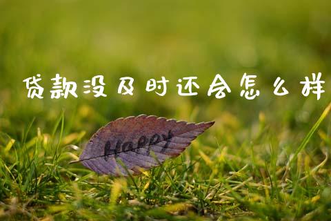 贷款没及时还会怎么样_https://m.eyunqq.com_期货投资学习_第1张