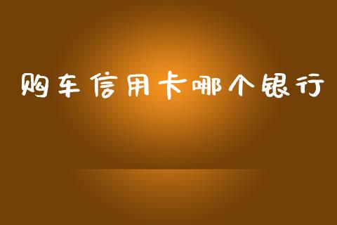 购车信用卡哪个银行_https://m.eyunqq.com_融资融券_第1张