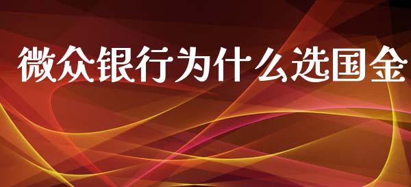 微众银行为什么选国金_https://m.eyunqq.com_融资融券_第1张
