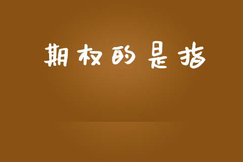 期权的是指_https://m.eyunqq.com_融资融券_第1张