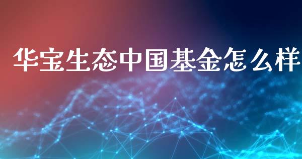 华宝生态中国基金怎么样_https://m.eyunqq.com_融资融券_第1张