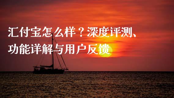 汇付宝怎么样？深度评测、功能详解与用户反馈_https://m.eyunqq.com_基金交易_第1张