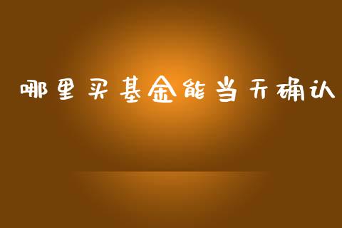 哪里买基金能当天确认_https://m.eyunqq.com_基金交易_第1张