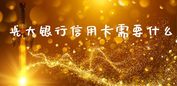 光大银行信用卡需要什么_https://m.eyunqq.com_融资融券_第1张