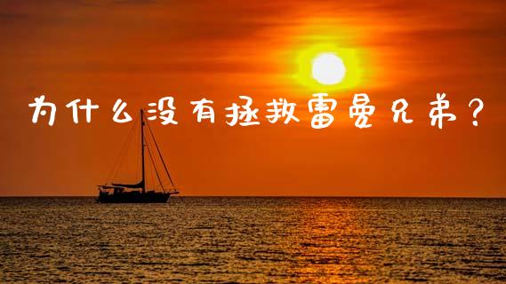 为什么没有拯救雷曼兄弟？_https://m.eyunqq.com_期货投资学习_第1张
